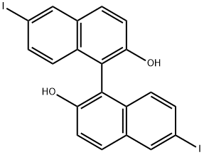 (R)-(-)-6,6'-Di-iodo-1,1'-bi-2-naphthol 구조식 이미지