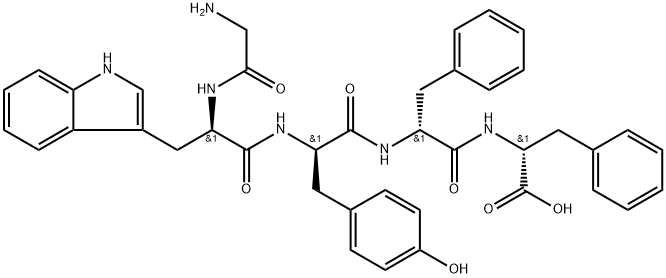 (2R,5R,8R,11R)-11-((1H-Indol-3-yl)methyl)-14-amino-2,5-dibenzyl-8-(4-hydroxybenzyl)-4,7,10,13-tetraoxo-3,6,9,12-tetraazatetradecan-1-oic acid Structure