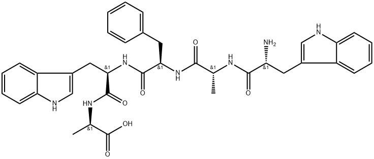 (2R,5R,8R,11R,14R)-5-((1H-Indol-3-yl)methyl)-14-amino-8-benzyl-15-(1H-indol-3-yl)-2,11-dimethyl-4,7,10,13-tetraoxo-3,6,9,12-tetraazapentadecan-1-oic acid Structure