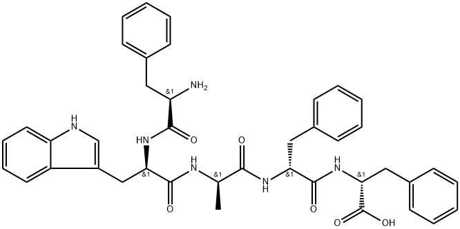 (2R,5R,8R,11R,14R)-11-((1H-Indol-3-yl)methyl)-14-amino-2,5-dibenzyl-8-methyl-4,7,10,13-tetraoxo-15-phenyl-3,6,9,12-tetraazapentadecan-1-oic acid Structure