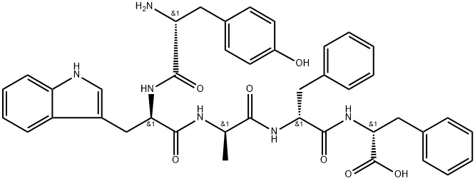 (2R,5R,8R,11R,14R)-11-((1H-Indol-3-yl)methyl)-14-amino-2,5-dibenzyl-15-(4-hydroxyphenyl)-8-methyl-4,7,10,13-tetraoxo-3,6,9,12-tetraazapentadecan-1-oic acid Structure