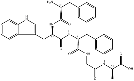 (2R,8R,11R,14R)-11-((1H-Indol-3-yl)methyl)-14-amino-8-benzyl-2-methyl-4,7,10,13-tetraoxo-15-phenyl-3,6,9,12-tetraazapentadecan-1-oic acid Structure