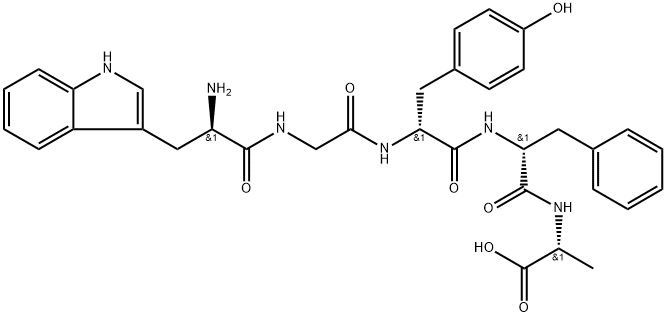 (2R,5R,8R,14R)-14-Amino-5-benzyl-8-(4-hydroxybenzyl)-15-(1H-indol-3-yl)-2-methyl-4,7,10,13-tetraoxo-3,6,9,12-tetraazapentadecan-1-oic acid Structure