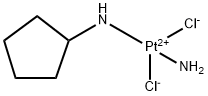 아민디클로로(시클로펜틸아민)백금(0) 구조식 이미지