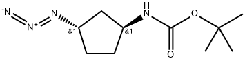Carbamic acid, N-[(1S,3S)-3-azidocyclopentyl]-, 1,1-dimethylethyl ester Structure