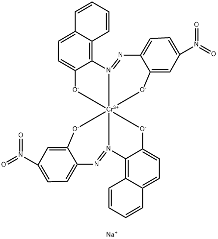 sodium bis[1-[(2-hydroxy-4-nitrophenyl)azo]-2-naphtholato(2-)]chromate(1-) 구조식 이미지