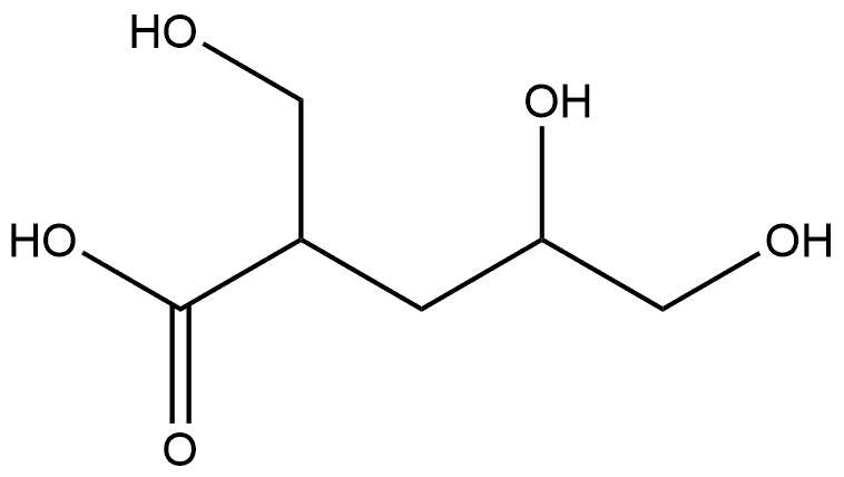 threo-Pentonic acid, 2,3-dideoxy-2-(hydroxymethyl)- (9CI) Structure