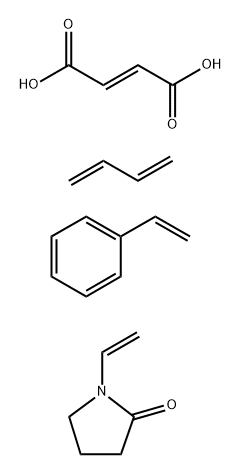 벤젠,에테닐-,1,3-부타디엔,트랜스-부텐이산및1-비닐-2-피롤리디논중합체 구조식 이미지