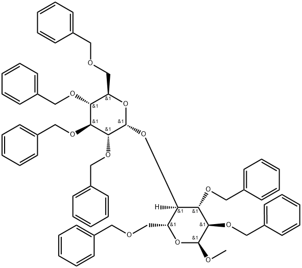 Methyl 2,2',3,3',4',6,6'-hepta-O-benzyl-α-D-maltoside 구조식 이미지