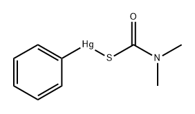 Mercury, (dimethylcarbamothioato-S)phenyl- Structure