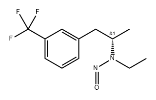Benzeneethanamine, N-ethyl-α-methyl-N-nitroso-3-(trifluoromethyl)-, (αS)- 구조식 이미지