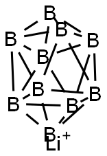 Decaborate(2-),decahydro-, lithium (1:2) Structure