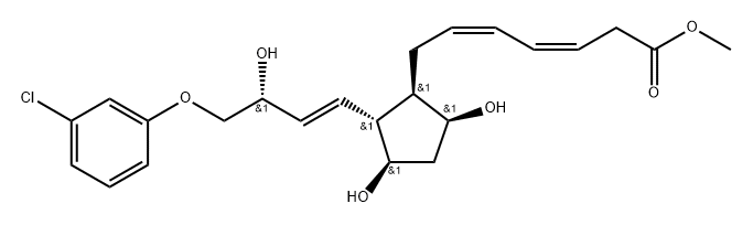 (3Z,5Z)-7-[(1R)-2β-[(E,R)-4-(3-Chlorophenoxy)-3-hydroxy-1-butenyl]-3α,5α-dihydroxycyclopentan-1α-yl]-3,5-heptadienoic acid methyl ester 구조식 이미지