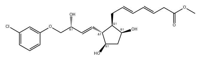 (3E,5E)-7-[(1R)-2β-[(E,R)-4-(3-Chlorophenoxy)-3-hydroxy-1-butenyl]-3α,5α-dihydroxycyclopentan-1α-yl]-3,5-heptadienoic acid methyl ester 구조식 이미지