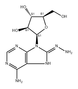 8H-Purin-8-one, 6-amino-9-β-D-arabinofuranosyl-7,9-dihydro-, hydrazone Structure