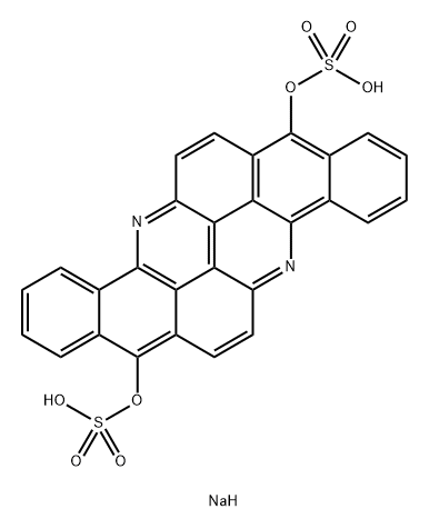 Benzo[h]benz[5,6]acridino[2,1,9,8-klmno]acridine-8,16-diol, bis(hydrogen sulfate) (ester), disodium salt 구조식 이미지