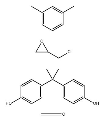 Formaldehyde, polymer with (chloromethyl)oxirane, 1,3-dimethylbenzene and 4,4'-(1-methylethylidene)bis[phenol] 구조식 이미지