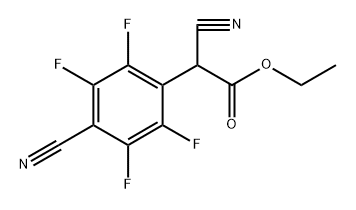 Benzeneacetic acid, α,4-dicyano-2,3,5,6-tetrafluoro-, ethyl ester Structure