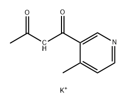 1,3-Butanedione, 1-(4-methyl-3-pyridinyl)-, ion(1-), potassium (9CI) Structure