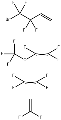 1-Butene, 4-bromo-3,3,4,4-tetrafluoro-, polymer with 1,1-difluoroethene, tetrafluoroethene and trifluoro (trifluoromethoxy) ethene Structure