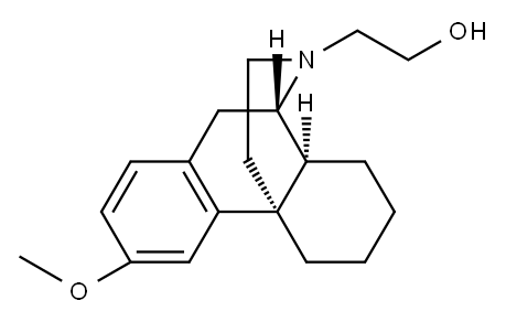 (9α,13α,14α)-3-Methoxymorphinan-17-ethanol 구조식 이미지