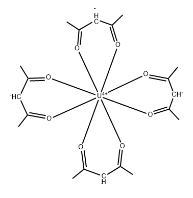 tetrakis(pentane-2,4-dionato-O,O')uranium  구조식 이미지