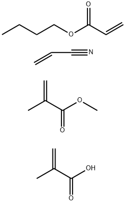 2-Propenoic acid, 2-methyl-, polymer with butyl 2-propenoate, methyl 2-methyl-2-propenoate and 2-propenenitrile, ammonium salt 구조식 이미지