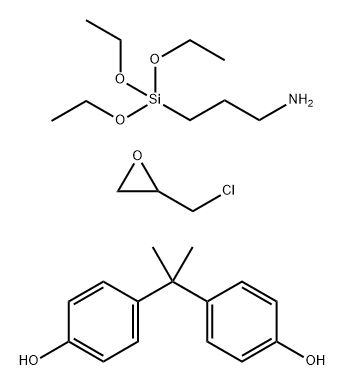 4,4'-Isopropylidenediphenol, oligomeric reaction products with 1-chloro-2,3-epoxypropane, reaction products with 3-aminopropyltriethoxysilane Structure