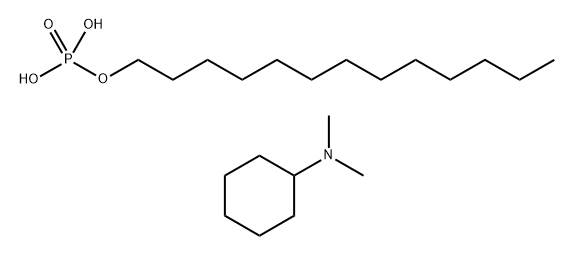 tridecyl dihydrogen phosphate, compound with N,N-dimethylcyclohexylamine (1:1) Structure