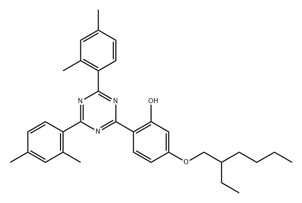 2-(4,6-bis(2,4-dimethylphenyl)-1,3,5-triazin-2-yl)-5 -((2-ethylhexyl)oxy)phenol (Appolo-1164L) Structure