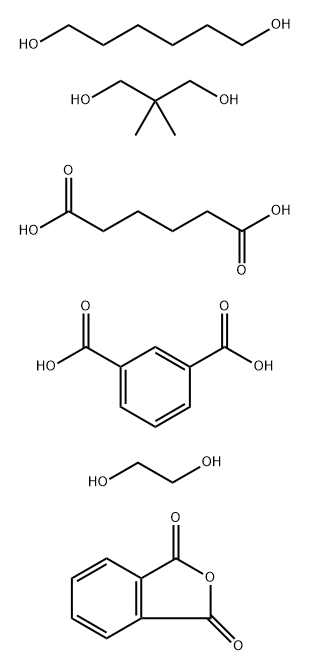 1,3-Benzenedicarboxylic acid, polymer with 2,2-dimethyl-1,3-propanediol, 1,2-ethanediol, hexanedioic acid, 1,6-hexanediol and 1,3-isobenzofurandione Structure