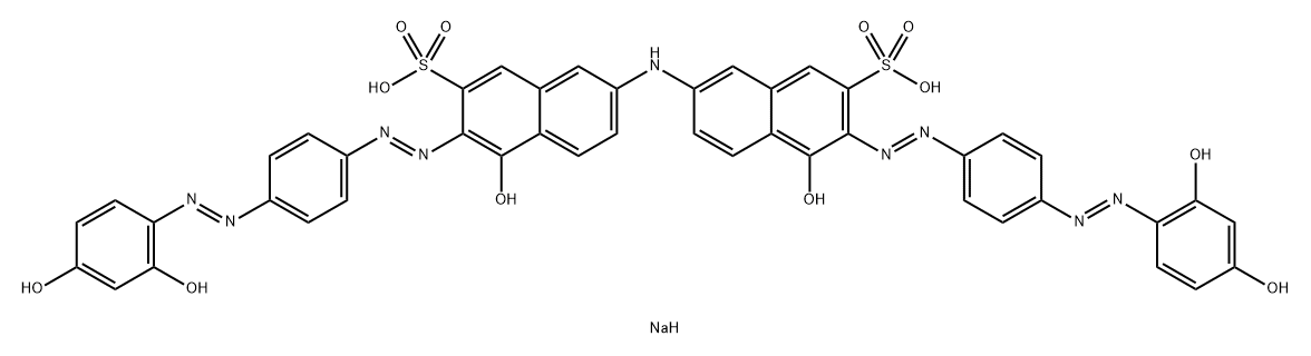 7,7'-Iminobis[4-hydroxy-3-[[4-[(2,4-dihydroxyphenyl)azo]phenyl]azo]naphthalene-2-sulfonic acid sodium] salt 구조식 이미지