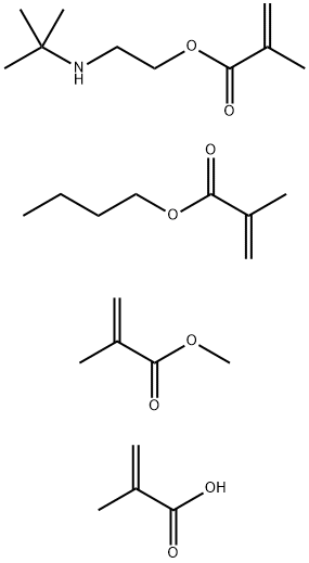2-Propenoic acid, 2-methyl-, polymer with butyl 2-methyl-2-propenoate, 2-[(1,1-dimethylethyl)amino]ethyl 2-methyl-2-propenoate and methyl 2-methyl-2-propenoate 구조식 이미지
