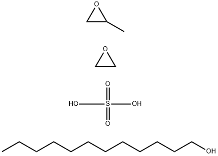Oxirane, methyl-, polymer with oxirane, mono(hydrogen sulfate), dodecyl ether, ammonium salt Structure