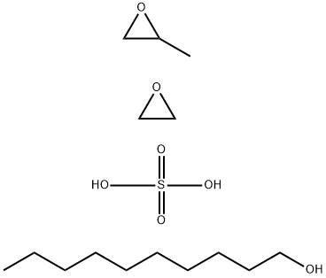 Oxirane, methyl-, polymer with oxirane, mono(hydrogen sulfate), decyl ether, ammonium salt 구조식 이미지