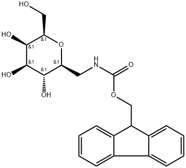 L-glycero-L-galacto-Heptitol, 2,6-anhydro-7-deoxy-7-[[(9H-fluoren-9-ylmethoxy)carbonyl]amino]- 구조식 이미지