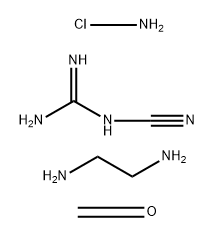 Guanidine, cyano-, polymer with ammonium chloride ((NH4)Cl), 1,2-ethanediamine and formaldehyde 구조식 이미지