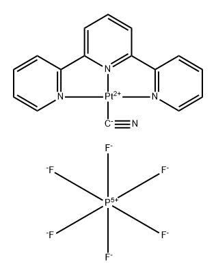 Platinum(1+), (cyano-C)(2,2':6',2''-terpyridine-N,N',N'')-, (SP-4-3)-, hexafluorophosphate(1-) (9CI) Structure