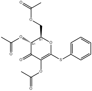 D-에리트로-헥스-1-에노피라노시드-3-울로스,페닐1-티오-,2,4,6-트리아세테이트 구조식 이미지