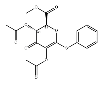 L-에리트로-헥스-5-엔-4-울로소닉산,2,6-안히드로-6-C-(페닐티오)-,메틸에스테르,디아세테이트 구조식 이미지