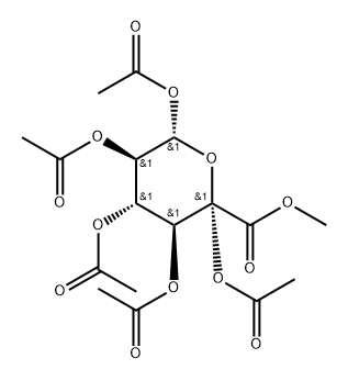 .alpha.-L-Idopyranuronic acid, 5-C-(acetyloxy)-, methyl ester, tetraacetate Structure