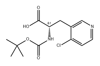 (S)-2-((tert-butoxycarbonyl)amino)-3-(4-chloropyridin-3-yl)propanoic acid Structure