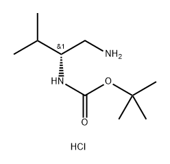 Carbamic acid, [(1R)-1-(aminomethyl)-2-methylpropyl]-, 1,1-dimethylethyl ester, monohydrochloride (9CI) 구조식 이미지