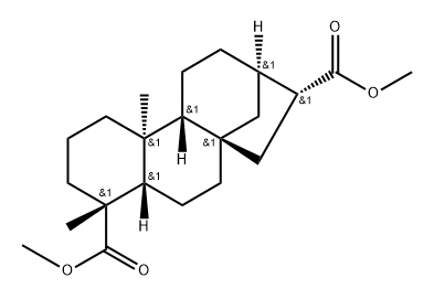 Kaurane-17,18-dioic acid, dimethyl ester, (4α,16α)- (9CI) Structure