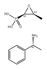 Phosphonic acid, (3-methyloxiranyl)-, (2R-cis)-, compd. with (R)-alpha-methylbenzenemethanamine (1:1), monohydrate (9CI) Structure