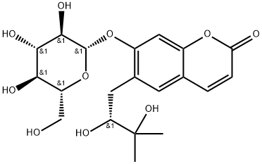 Peucedanol 7-O-glucoside 구조식 이미지