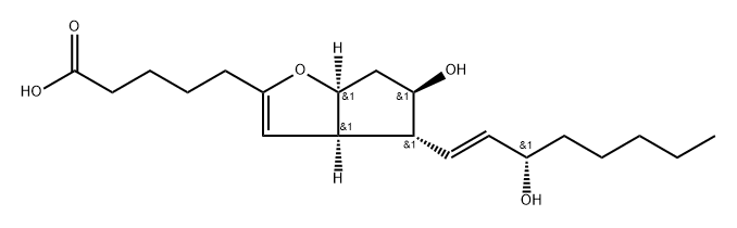 Prosta-6,13-dien-1-oic acid, 6,9-epoxy-11,15-dihydroxy-, (9α,11α,13E,15S)- (9CI) 구조식 이미지