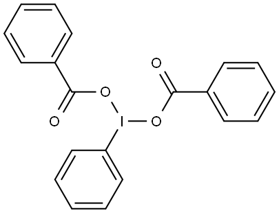 Iodine, bis(benzoato-κO)phenyl- Structure