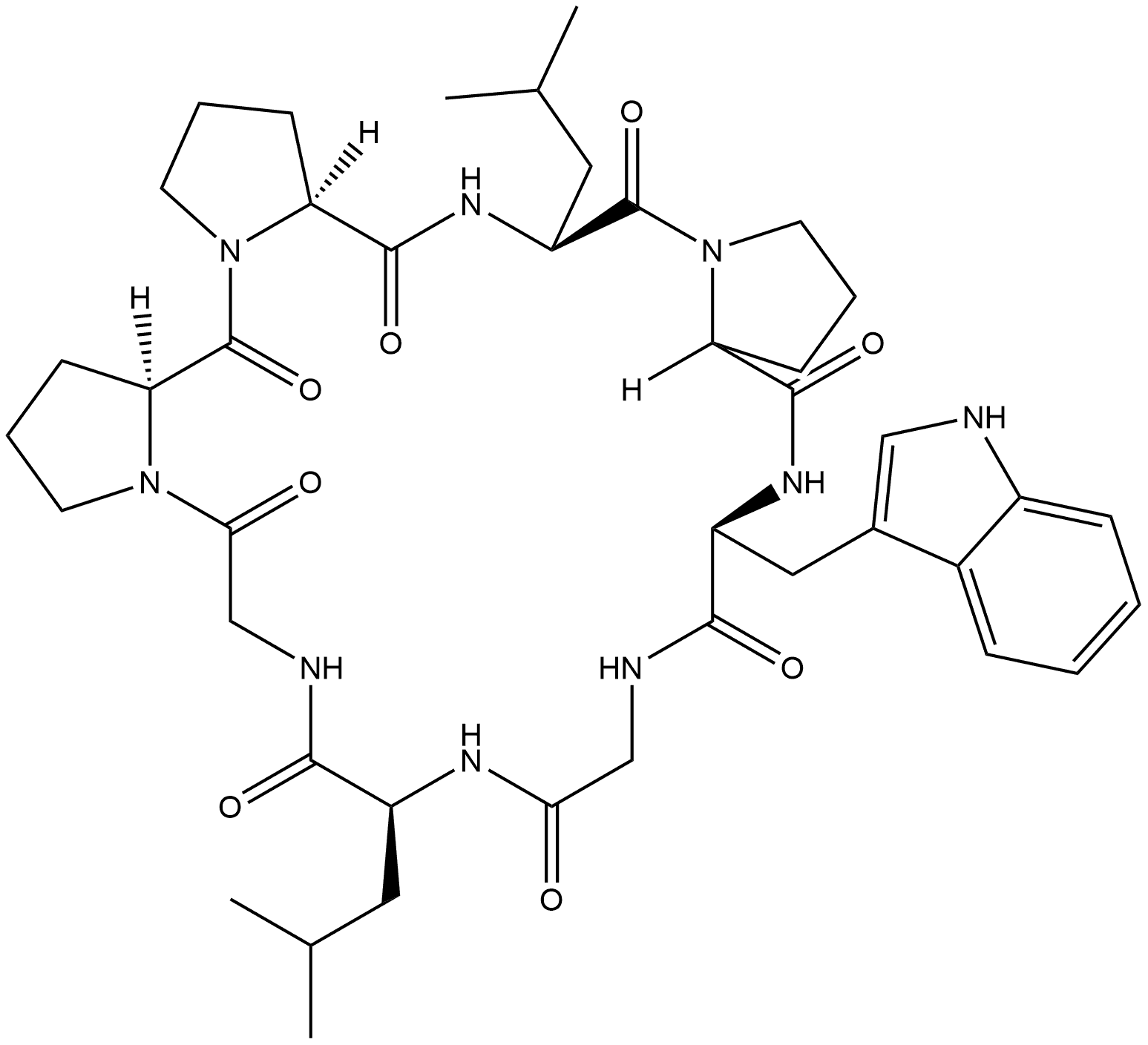 Schnabepeptide B 구조식 이미지