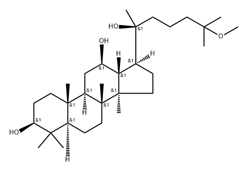 Dammarane-3,12,20-triol, 25-methoxy-, (3β,12β)- Structure